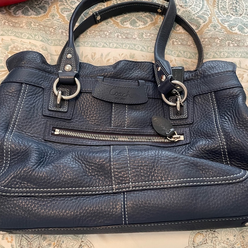 Coach Shoulder Bag Navy